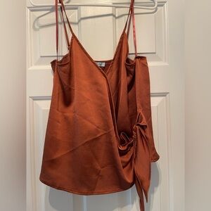 She + Sky Burnt Orange Wrap Tank